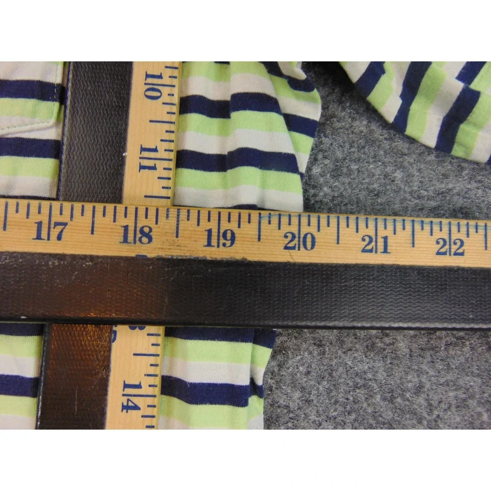 Polo Ralph Lauren Shirt Mens Med Lime‎ Green Blue Striped Cotton Polo Pocket